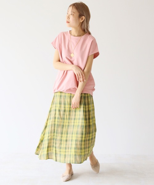 SLOBE IENA(スローブイエナ)の「フレンチスリーブプルオーバー【手洗い可能】◆(Tシャツ/カットソー・レディース・ホワイト/ベージュ/グレー/ピンク・FREE)」の15枚目の写真