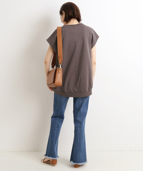 SLOBE IENA(スローブイエナ)の「フレンチスリーブプルオーバー【手洗い可能】◆(Tシャツ/カットソー・レディース・ホワイト/ベージュ/グレー/ピンク・FREE)」の6枚目の写真