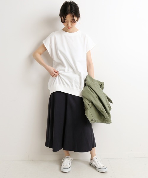 SLOBE IENA(スローブイエナ)の「フレンチスリーブプルオーバー【手洗い可能】◆(Tシャツ/カットソー・レディース・ホワイト/ベージュ/グレー/ピンク・FREE)」の17枚目の写真