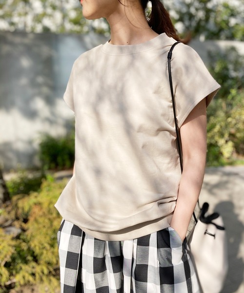 SLOBE IENA(スローブイエナ)の「フレンチスリーブプルオーバー【手洗い可能】◆(Tシャツ/カットソー・レディース・ホワイト/ベージュ/グレー/ピンク・FREE)」の7枚目の写真