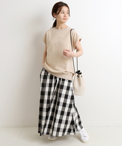 SLOBE IENA(スローブイエナ)の「フレンチスリーブプルオーバー【手洗い可能】◆(Tシャツ/カットソー・レディース・ホワイト/ベージュ/グレー/ピンク・FREE)」の19枚目の写真