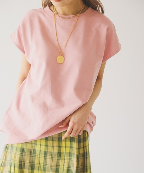 SLOBE IENA(スローブイエナ)の「フレンチスリーブプルオーバー【手洗い可能】◆(Tシャツ/カットソー・レディース・ホワイト/ベージュ/グレー/ピンク・FREE)」の8枚目の写真