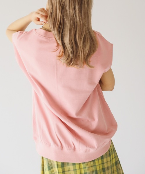 SLOBE IENA(スローブイエナ)の「フレンチスリーブプルオーバー【手洗い可能】◆(Tシャツ/カットソー・レディース・ホワイト/ベージュ/グレー/ピンク・FREE)」の14枚目の写真