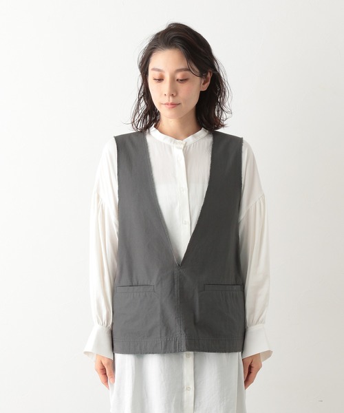 LEPSIM(レプシィム)の「★店舗限定★ミリタリーフカVベスト 935656(ベスト・レディース・チャコールグレー/カーキ・FREE)」の14枚目の写真
