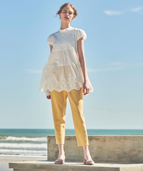 トップスコットンレースチュニック シャツ ブラウス Noela ノエラ のファッション