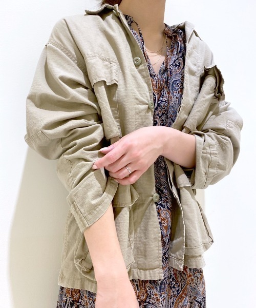 SHENERY(シーナリー)の「(ROTHCO/ロスコ) ベルテッドBDシャツジャケット(ブルゾン・レディース・オリーブ/カーキ/グリーン・MEDIUM)」の10枚目の写真
