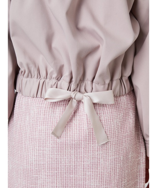 Ank Rouge（アンクルージュ）の「フリルフードブルゾン（ブルゾン・レディース・ピンク/ブラック/アイボリー・M）」の17枚目の写真