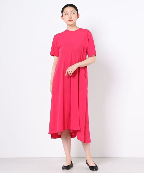 ALWEL（オルウエル）の「ALWEL / ハーフスリーブワンピース（ワンピース・レディース・ピンク/アイボリー・SMALL）」の3枚目の写真