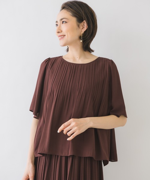 KATHARINE ROSS（キャサリンロス）の「【KATHARINE ROSS】●結婚式 ジョーゼットプリーツ セットアップドレス（ドレス・レディース・ブラウン・MEDIUM）」の8枚目の写真