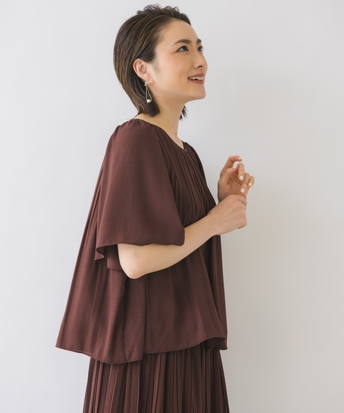 KATHARINE ROSS（キャサリンロス）の「【KATHARINE ROSS】●結婚式 ジョーゼットプリーツ セットアップドレス（ドレス・レディース・ブラウン・MEDIUM）」の10枚目の写真