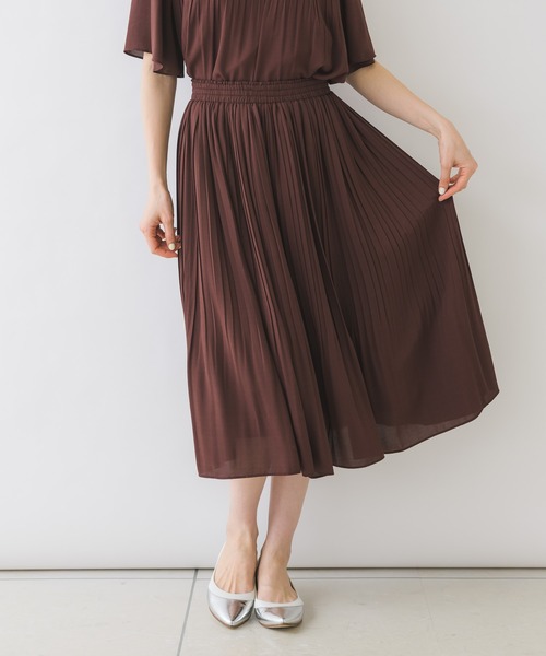 KATHARINE ROSS（キャサリンロス）の「【KATHARINE ROSS】●結婚式 ジョーゼットプリーツ セットアップドレス（ドレス・レディース・ブラウン・MEDIUM）」の16枚目の写真