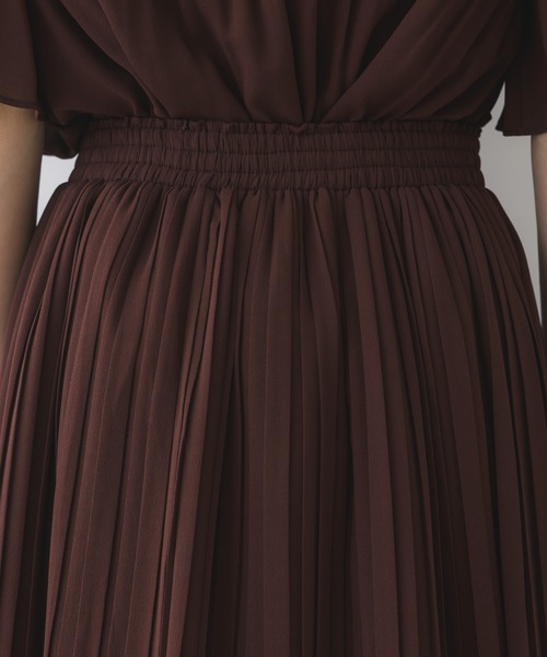 KATHARINE ROSS（キャサリンロス）の「【KATHARINE ROSS】●結婚式 ジョーゼットプリーツ セットアップドレス（ドレス・レディース・ブラウン・MEDIUM）」の21枚目の写真