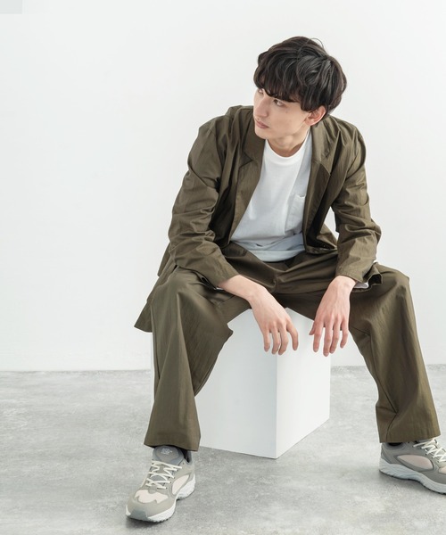 Audience（オーディエンス）の「日本製 グリストーンW 綿ナイロン 高密度ギャバ2タックワイドパンツ（スラックス・メンズ・ブラック/ネイビー/オリーブ・M/L/XL）」の12枚目の写真