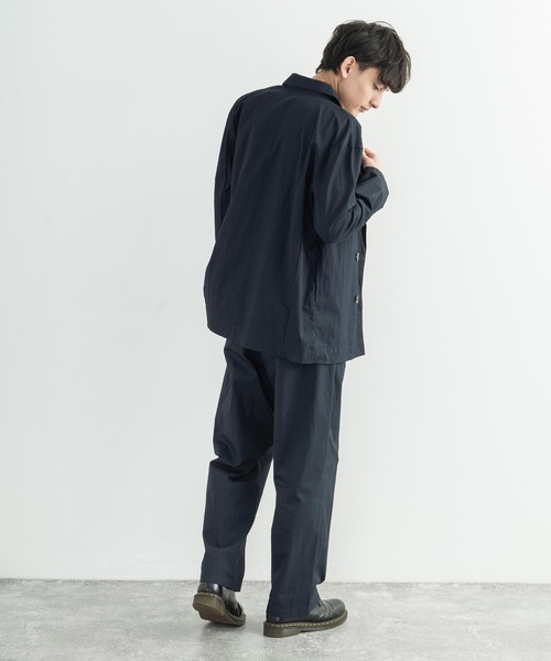 Audience（オーディエンス）の「日本製 グリストーンW 綿ナイロン 高密度ギャバ2タックワイドパンツ（スラックス・メンズ・ブラック/ネイビー/オリーブ・M/L/XL）」の15枚目の写真