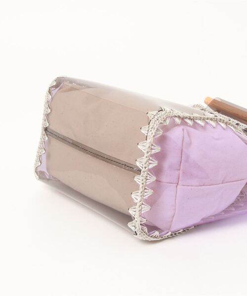 ACCOMMODE（アコモデ）の「バイカラーカガリバッグ（ショルダーバッグ・レディース・ホワイト/ライトグレー/ブラウン・FREE）」の8枚目の写真