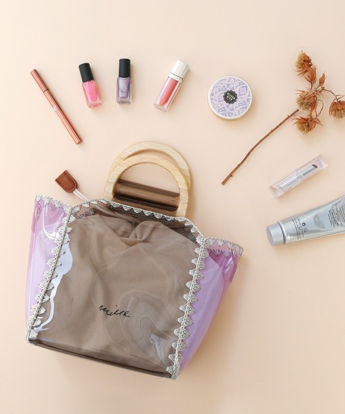 ACCOMMODE（アコモデ）の「バイカラーカガリバッグ（ショルダーバッグ・レディース・ホワイト/ライトグレー/ブラウン・FREE）」の16枚目の写真