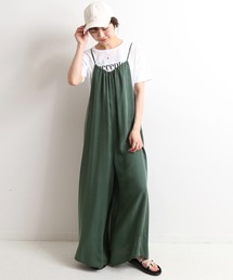 SLOBE IENA | フィブリルサテンキャミサロペット【手洗い可能】◆(サロペット/オーバーオール)