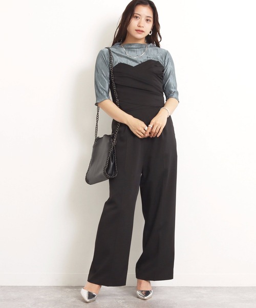 AULI（アウリィ）の「【低身長向けサイズ】ギラギラプリーツトップス（Tシャツ/カットソー・レディース・ブラック/ブルー/グリーン・XS）」の8枚目の写真