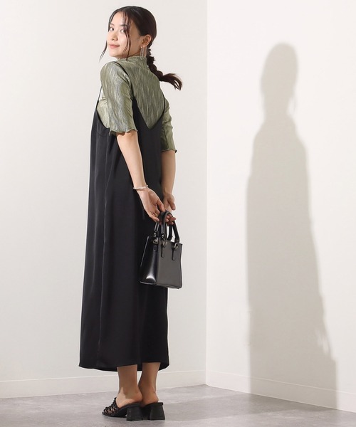 AULI（アウリィ）の「【低身長向けサイズ】ギラギラプリーツトップス（Tシャツ/カットソー・レディース・ブラック/ブルー/グリーン・XS）」の11枚目の写真