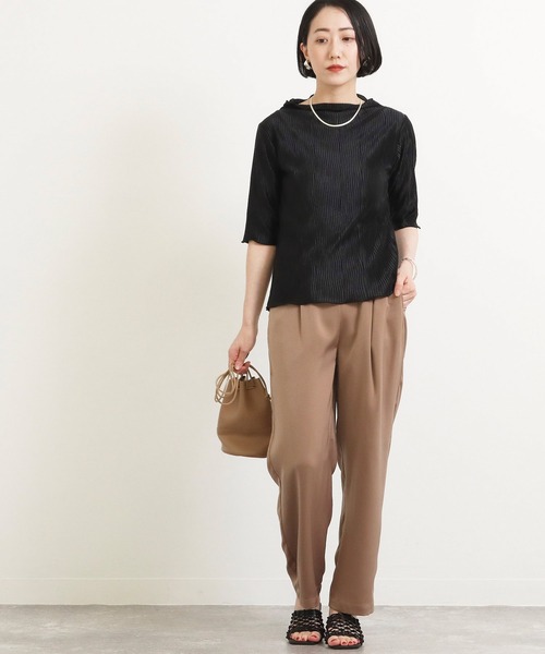 AULI（アウリィ）の「【低身長向けサイズ】ギラギラプリーツトップス（Tシャツ/カットソー・レディース・ブラック/ブルー/グリーン・XS）」の15枚目の写真