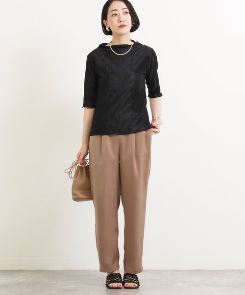 AULI（アウリィ）の「【低身長向けサイズ】ギラギラプリーツトップス（Tシャツ/カットソー・レディース・ブラック/ブルー/グリーン・XS）」の16枚目の写真