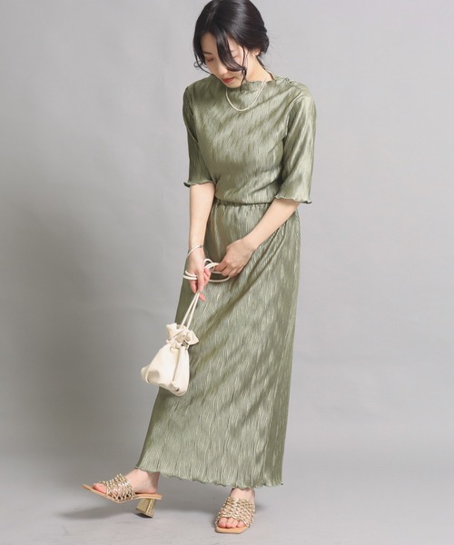 AULI（アウリィ）の「【低身長向けサイズ】ギラギラプリーツトップス（Tシャツ/カットソー・レディース・ブラック/ブルー/グリーン・XS）」の19枚目の写真