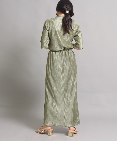 AULI（アウリィ）の「【低身長向けサイズ】ギラギラプリーツトップス（Tシャツ/カットソー・レディース・ブラック/ブルー/グリーン・XS）」の21枚目の写真