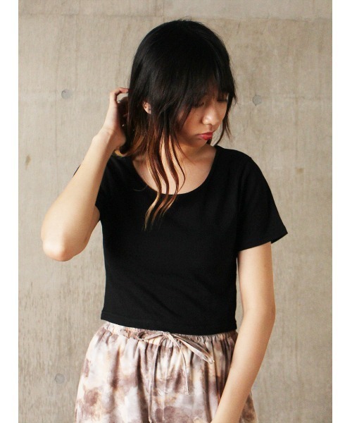 one way（ワンウェイ）の「タイダイショートTシャツ（Tシャツ/カットソー・レディース・ホワイト/ブラック/パープル/ライトグレー/ダークブルー/ベージュ・FREE）」の3枚目の写真