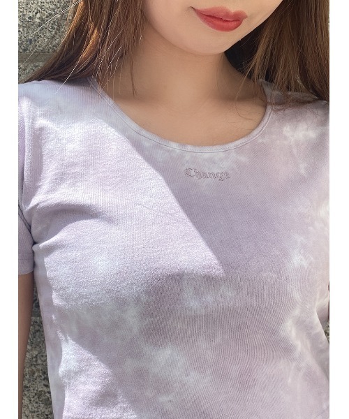 one way（ワンウェイ）の「タイダイショートTシャツ（Tシャツ/カットソー・レディース・ホワイト/ブラック/パープル/ライトグレー/ダークブルー/ベージュ・FREE）」の14枚目の写真