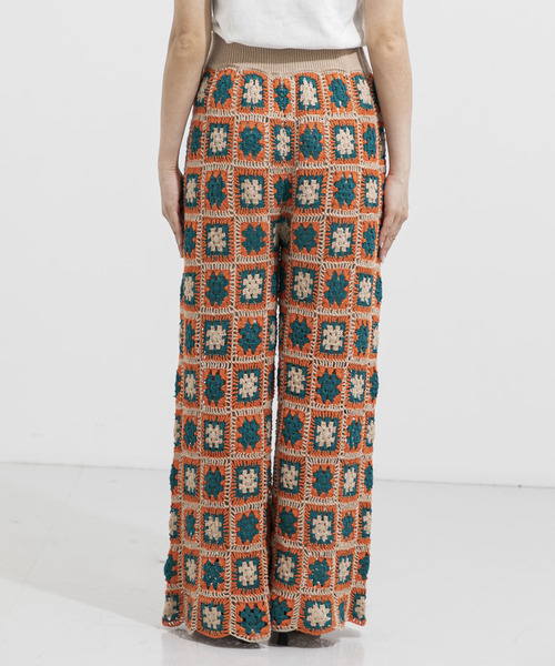 URBAN RESEARCH(アーバンリサーチ)の「ハンドクロシェニットパンツ(その他パンツ・レディース・チャコールグレー/レッド系その他・FREE)」の7枚目の写真