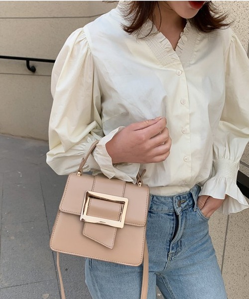 florist（フローリスト）の「【2WAY】ベルトデザインのスクエアミニショルダーバッグ（ショルダーバッグ・レディース・ブラック/ホワイト/レッド/ベージュ/キャメル・FREE）」の11枚目の写真