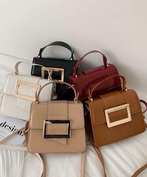 florist（フローリスト）の「【2WAY】ベルトデザインのスクエアミニショルダーバッグ（ショルダーバッグ・レディース・ブラック/ホワイト/レッド/ベージュ/キャメル・FREE）」の15枚目の写真