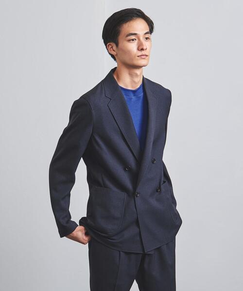UNITED ARROWS（ユナイテッドアローズ）の「＜UNITED ARROWS "COZY"＞ ポリエステル/ツイル 4ボタン ダブルジャケット（テーラードジャケット・メンズ・ネイビー・SMALL/MEDIUM/LARGE/X-LARGE）」の3枚目の写真
