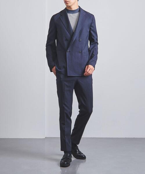 UNITED ARROWS（ユナイテッドアローズ）の「＜UNITED ARROWS "COZY"＞ ポリエステル/ツイル 4ボタン ダブルジャケット（テーラードジャケット・メンズ・ネイビー・SMALL/MEDIUM/LARGE/X-LARGE）」の9枚目の写真