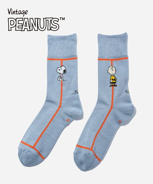 CHICSTOCKS（シックストックス）の「SNOOPY×CHICSTOCKS［1970s］（ソックス/靴下・レディース・アイボリー/グレイッシュベージュ/グレイッシュブルー/ホワイト系その他4/ベージュ系その他/ブラック系/ブラック/ネイビー/マスタード・SMALL/MEDIUM/LARGE）」の8枚目の写真