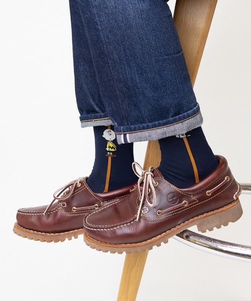 CHICSTOCKS（シックストックス）の「SNOOPY×CHICSTOCKS［1970s］（ソックス/靴下・レディース・アイボリー/グレイッシュベージュ/グレイッシュブルー/ホワイト系その他4/ベージュ系その他/ブラック系/ブラック/ネイビー/マスタード・SMALL/MEDIUM/LARGE）」の17枚目の写真