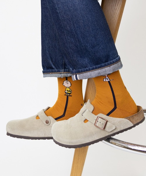 CHICSTOCKS（シックストックス）の「SNOOPY×CHICSTOCKS［1970s］（ソックス/靴下・レディース・アイボリー/グレイッシュベージュ/グレイッシュブルー/ホワイト系その他4/ベージュ系その他/ブラック系/ブラック/ネイビー/マスタード・SMALL/MEDIUM/LARGE）」の16枚目の写真
