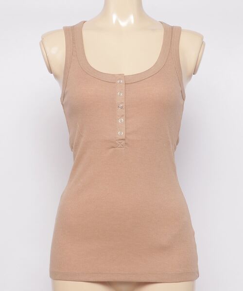 Guess(ゲス)の「Milena Tank Top(タンクトップ・レディース・ベージュ/カーキ・MEDIUM/X-SMALL/SMALL)」の1枚目の写真