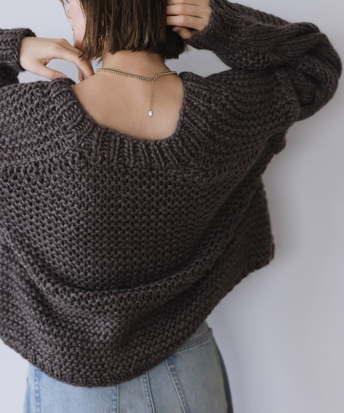 A part by（アパートバイ）の「HAND／ポケットカーディガン　944344（カーディガン/ボレロ・レディース・ブラウン/アイボリー/グレー系その他2・FREE）」の17枚目の写真