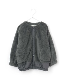 裾切替両面ボアブルゾン■80～140cm