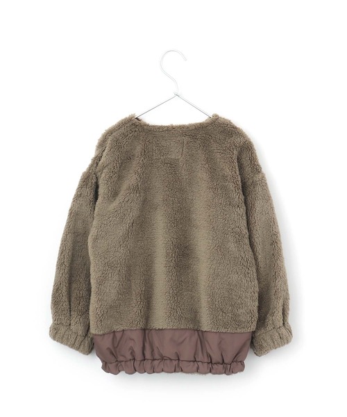 MAKE YOUR DAY（メイクユアデイ）の「裾切替両面ボアブルゾン■80～140cm（ブルゾン・キッズ・ブラック/モカ/グレー・140/90/100/110/130/120/80）」の9枚目の写真