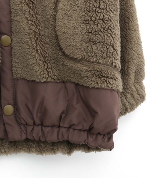 MAKE YOUR DAY（メイクユアデイ）の「裾切替両面ボアブルゾン■80～140cm（ブルゾン・キッズ・ブラック/モカ/グレー・140/90/100/110/130/120/80）」の11枚目の写真