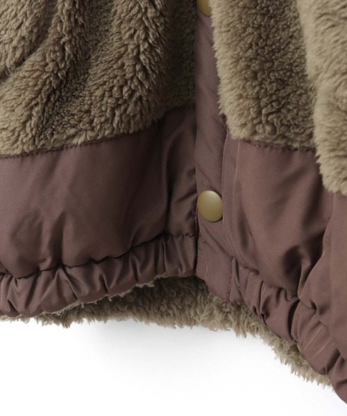 MAKE YOUR DAY（メイクユアデイ）の「裾切替両面ボアブルゾン■80～140cm（ブルゾン・キッズ・ブラック/モカ/グレー・140/90/100/110/130/120/80）」の12枚目の写真