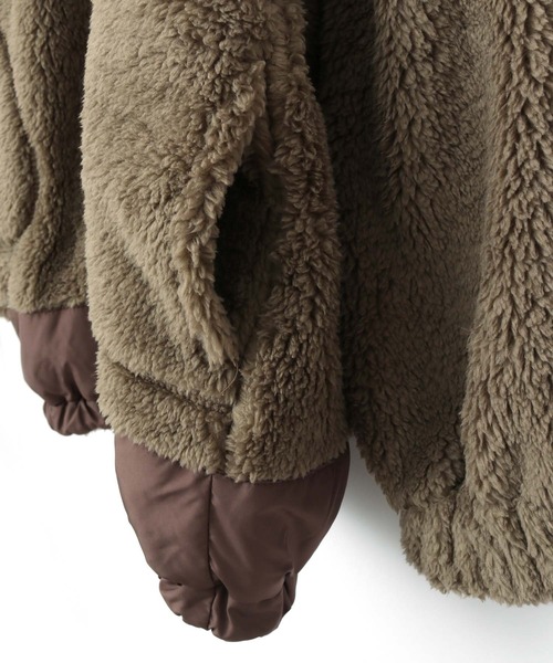 MAKE YOUR DAY（メイクユアデイ）の「裾切替両面ボアブルゾン■80～140cm（ブルゾン・キッズ・ブラック/モカ/グレー・140/90/100/110/130/120/80）」の14枚目の写真