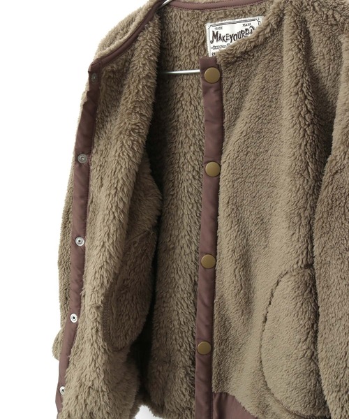 MAKE YOUR DAY（メイクユアデイ）の「裾切替両面ボアブルゾン■80～140cm（ブルゾン・キッズ・ブラック/モカ/グレー・140/90/100/110/130/120/80）」の16枚目の写真