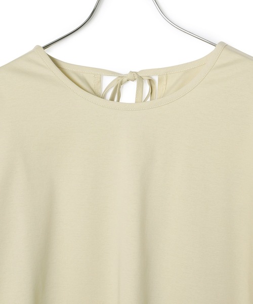 ADAM ET ROPE'（アダムエロペ）の「【アウトレット店舗・WEB限定】シルケットコットンパフスリーブTEE（Tシャツ/カットソー・レディース・ホワイト/ブラック/サックスブルー/イエロー系その他2・FREE）」の12枚目の写真