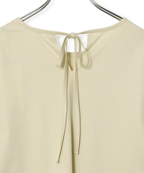 ADAM ET ROPE'（アダムエロペ）の「【アウトレット店舗・WEB限定】シルケットコットンパフスリーブTEE（Tシャツ/カットソー・レディース・ホワイト/ブラック/サックスブルー/イエロー系その他2・FREE）」の13枚目の写真