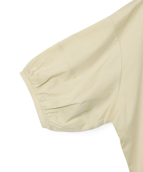 ADAM ET ROPE'（アダムエロペ）の「【アウトレット店舗・WEB限定】シルケットコットンパフスリーブTEE（Tシャツ/カットソー・レディース・ホワイト/ブラック/サックスブルー/イエロー系その他2・FREE）」の14枚目の写真
