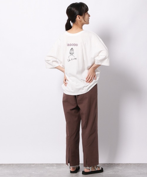 LAKOLE（ラコレ）の「コットンリネンスラブスリットトラウザーパンツ / 954255（その他パンツ・レディース・ブラック/ブラウン/ライトベージュ・SMALL/MEDIUM）」の9枚目の写真