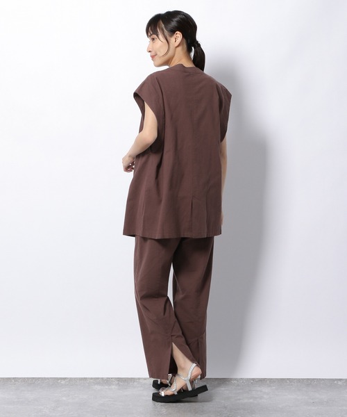 LAKOLE（ラコレ）の「コットンリネンスラブスリットトラウザーパンツ / 954255（その他パンツ・レディース・ブラック/ブラウン/ライトベージュ・SMALL/MEDIUM）」の8枚目の写真